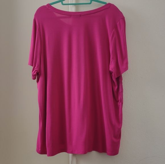 Pink Mesh Overlay Tee RXB 3X - Picture 3 of 9